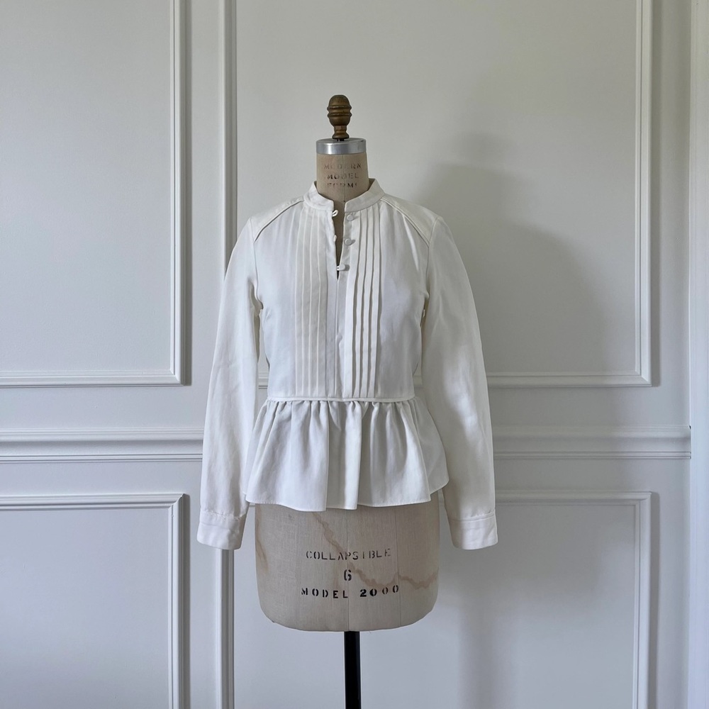 NWOT Whit Poplin Cotton Peplum Blouse